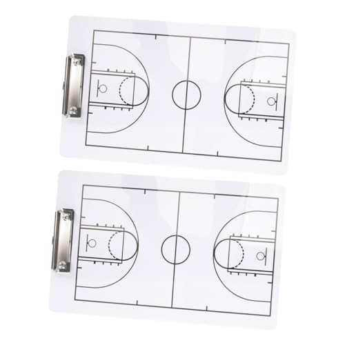 TOGEVAL 2Stücke Basketball Coaching Board Trocken Abwischbare Taktiktafel für Sportspiele Schreibtafel für Basketballtrainer Coaching Equipment für Trainings und Spielanalysen TOGEVAL 2Stücke Basketball Coaching Board Trocken Abwischbare Taktiktafel für Sportspiele Schreibtafel für Basketballtrainer Coaching Equipment für Trainings und Spielanalysen von TOGEVAL