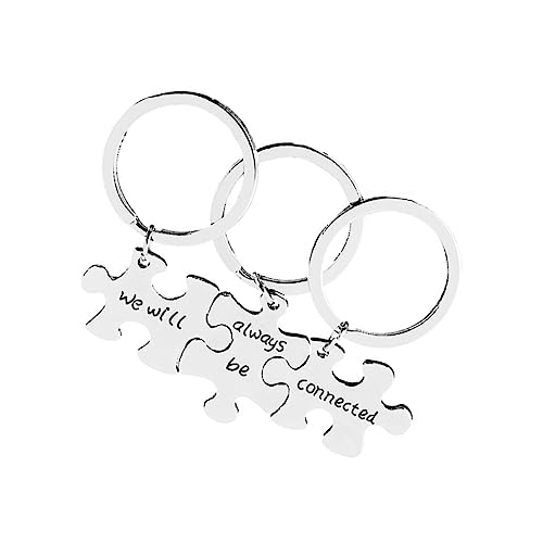 TOGEVAL 3 Teiliges Schlüsselanhänger Set Wir Werden Immer Verbunden Sein Kreative Puzzle Paar Schlüsselanhänger Aus Silber Ideales Für Verliebte Hochzeiten Oder Jahrestage TOGEVAL 3 Teiliges Schlüsselanhänger Set Wir Werden Immer Verbunden Sein Kreative Puzzle Paar Schlüsselanhänger Aus Silber Ideales Für Verliebte Hochzeiten Oder Jahrestage von TOGEVAL
