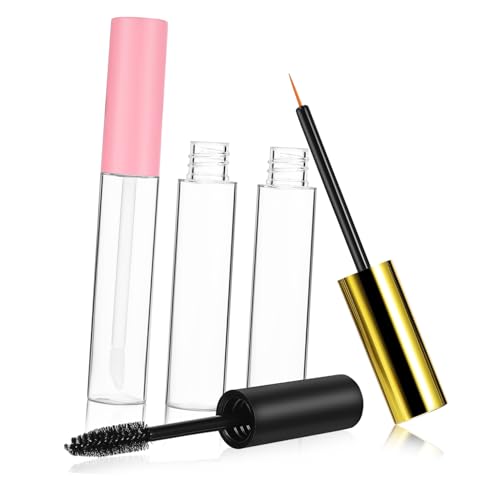 TOGEVAL 3 Teiliges Set Mit Leeren Behältern Für Wimpernserum Lippen Gloss Und Eyeliner 10ml Tuben Mit Wands Für DIY Make up Ideal Für Kosmetik Und Schönheitspflege von TOGEVAL