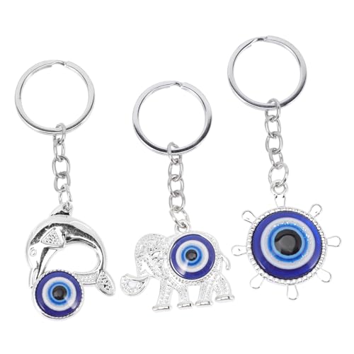 TOGEVAL 3St Schlüsselanhänger mit blauen Augen Türkischer Schlüsselanhänger türkisch blaues Auge Schlüsselanhänger olumiring Handy schlüsselanhänger Set Schlüsselanhänger mit bösen Augen von TOGEVAL