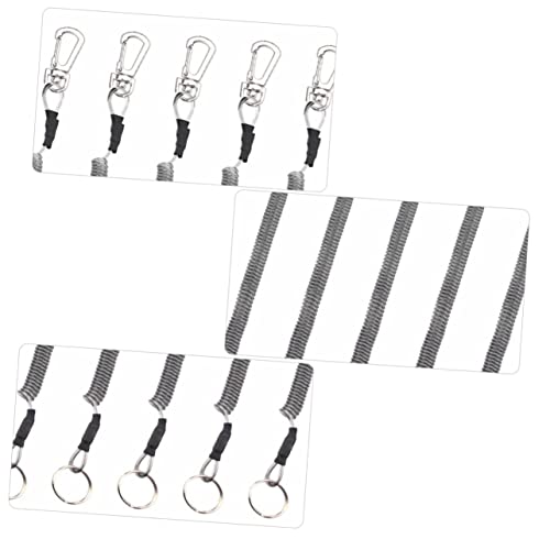 TOGEVAL 6 Stück Einziehbare Elastische Schlüsselanhänger Mit Karabiner Für Angler Praktisches Zubehör Für Karpfenangeln Abhakmatte Und Setzkescher Ideal Für Outdoor Aktivitäten von TOGEVAL