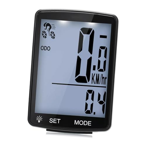 TOGEVAL Fahrrad-kilometerzähler Fahrrad-Tracker Fahrrad Kilometerzähler Und Tachometer Tacho Für Fahrrad Mini-fahrradtacho Kilometerzähler Für Fahrrad Tachometer Für Dirtbike Black Abs von TOGEVAL