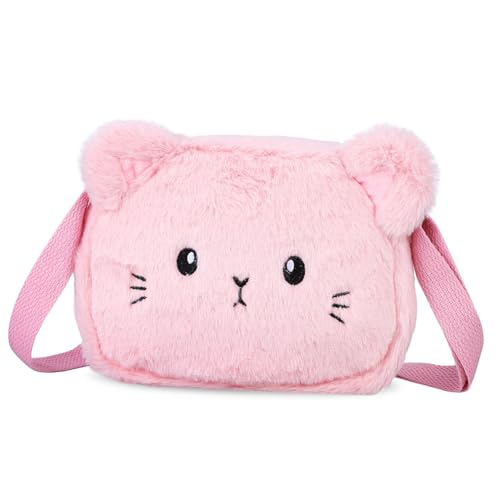 TOGEVAL Flauschige Umhängetasche Für ädchen Kawaii üsch Schultertasche Pink Perfekte Crossbody Tasche Für Handy Und Kleinigkeiten üße Furry Bag Für Und Frauen von TOGEVAL