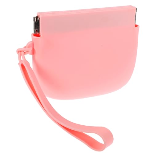 TOGEVAL Handtasche Beutel Kleine Aufbewahrungstasche Für Make-up Geldbörse Kleine Schminktasche Kleine Aufbewahrungstasche Für Kopfhörer Frauen Kleine Tasche Aus Silikon Rosa Legierung von TOGEVAL