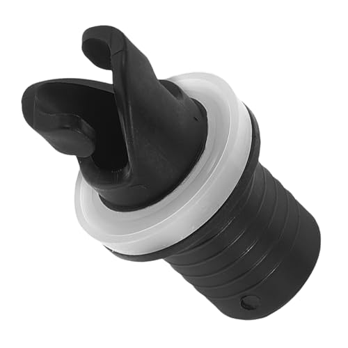 TOGEVAL Kajakventil Luftventil-Adapter- praktischer Pumpenadapter Kajakzubehör Paddle-Board-Inflator-Adapter Paddleboard-Pumpenadapter Luftpumpenschlauchadapter Plastik Black von TOGEVAL