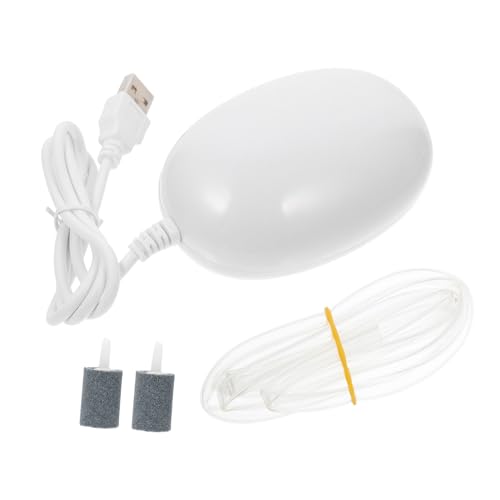 TOGEVAL -Luftpumpe Tankbelüfter Tragbare Sauerstoffpumpe für Aquarien tragbare luftpumpe USB Sauerstoffpumpe Belüftungspumpe für Fischbecken Luftpumpe Abs Weiß von TOGEVAL