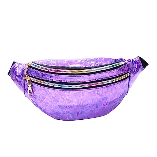 TOGEVAL Pack Damen Gürteltasche Umhängetasche Für Damen Gürteltasche Damen Rave-Tasche Bauchtasche Frauenschlinge Riementasche Damen Umhängetaschen Hüfttasche Violett von TOGEVAL