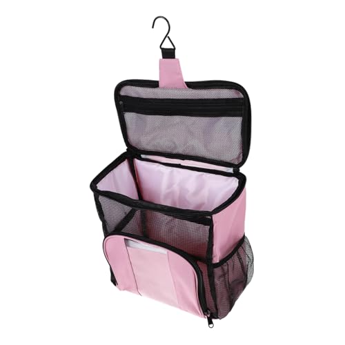 TOGEVAL Reise-Kulturbeutel turntasche Makeup Tasche reiseorganizer Kulturbeutel für Männer Kulturbeutel für Reisende Frauen Wohnheim-Essentials für Jungen Wohnheimkram Oxford-Stoff Rosa von TOGEVAL