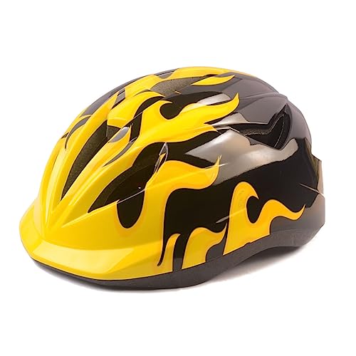 TOGEVAL Skateboard-Schutzhelm Fahrradhelm Schutzhelm für Kinder Skateboard-Helm Kinderhelm Rollerhelm Helmet Safety Helmet Bike Helmet Helm zum Reiten Yellow von TOGEVAL