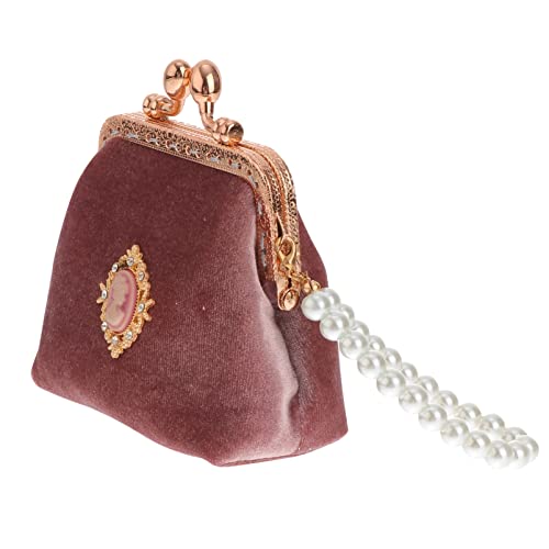 TOGEVAL Vintage Stil Geldbörse üßer ünzbeutel Tragbare Kleine Geldtasche Für ädchen Modische Wechselgeldtasche Für Damen Wassermelonenrot von TOGEVAL