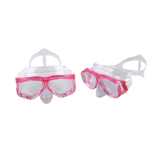 TOGEVAL Wassertauchausrüstung Schutzbrille Für Kinder Schnorchel Schwimmbrille Klare Schnorchelbrille Tauchmaske Tauchen Klare Schutzbrille Kinderbrille Schwimmbrillen Taucherbrille Rosy von TOGEVAL