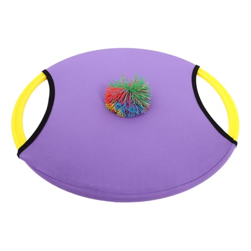 TOKIDNY 1 Satz Hüpfballplatte Kinder Ballspielzeug Fangballspiel Outdoor Spielzeug Sichere und haltbare Spielzeug Ball werfen Spiel fangen Paddelball Spiel auf dem Spielplatz Abs Violett von TOKIDNY