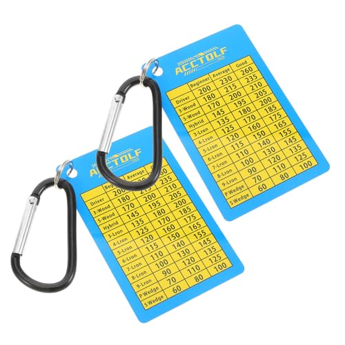 TOKIDNY 2st Golf-scorecard Distanzkarten Golf Distanzkartengolf Multifunktions-golfkarten Golfkartenspiel Golf-referenzkarten Golf-distanzkarten Leicht Distanzgolfkarte Karte Klein PVC von TOKIDNY