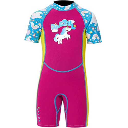 Kinder Neoprenanzug Mädchen Jungen Kurzarm Wäremehaltung UV-Schutz 2.5mm Neopren Tauchanzug Einteiliger kurzärmelig Badeanzug Reißverschluss warm Wetsuit Wassersport Einhörn XL Kinder Neoprenanzug Mädchen Jungen Kurzarm Wäremehaltung UV-Schutz 2.5mm Neopren Tauchanzug Einteiliger kurzärmelig Badeanzug Reißverschluss warm Wetsuit Wassersport Einhörn XL von TOKYMOON