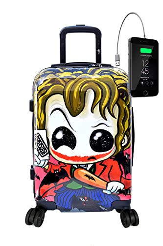 TOKYOTO Kinderkoffer Kinder-Trolley für Mädchen & Jungen 55x35x20 cm/Koffer Handgepäck Hartschalenkoffer, Reisekoffer klein, Reisetasche Kinder mit TSA-Schloss & USB-Anschluss Joker von TOKYOTO