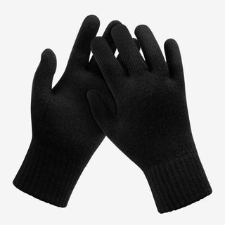 Merino Strickhandschuhe Unisex - L/XL / Schwarz Merino Strickhandschuhe Unisex - L/XL / Schwarz von TOM FYFE
