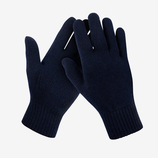 Merino Strickhandschuhe Unisex - S/M / Dunkelblau Merino Strickhandschuhe Unisex - S/M / Dunkelblau von TOM FYFE