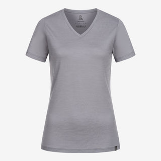 Merino T-Shirt V-Ausschnitt Damen - Hellgrau / S Merino T-Shirt V-Ausschnitt Damen - Hellgrau / S von TOM FYFE