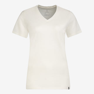 Merino T-Shirt V-Ausschnitt Damen - Wollweiss 200 / XS Merino T-Shirt V-Ausschnitt Damen - Wollweiss 200 / XS von TOM FYFE