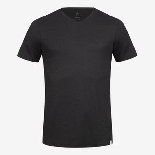 Merino T-Shirt V-Ausschnitt Herren - Schwarz / L Merino T-Shirt V-Ausschnitt Herren - Schwarz / L von TOM FYFE