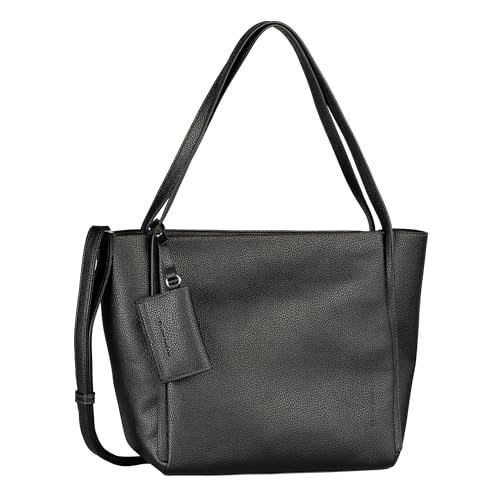 TOM TAILOR Amarea Damen Shopper Umhängetasche Reißverschluss Groß Schwarz TOM TAILOR Amarea Damen Shopper Umhängetasche Reißverschluss Groß Schwarz von TOM TAILOR