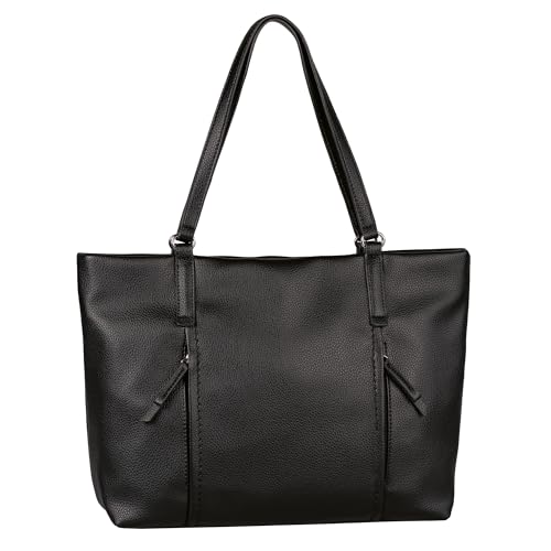 TOM TAILOR Beca Damen Shopper Umhängetasche Reißverschluss Groß Schwarz TOM TAILOR Beca Damen Shopper Umhängetasche Reißverschluss Groß Schwarz von TOM TAILOR