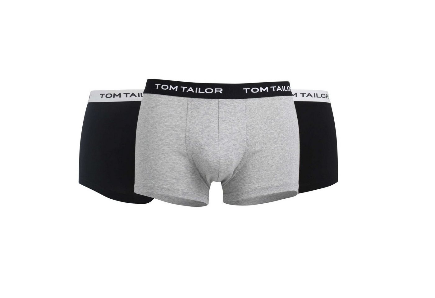 TOM TAILOR Boxershorts TOM TAILOR 3er Pack Hip Boxer Shorts Mit Logo Elastikbund von TOM TAILOR