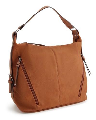 TOM TAILOR Caia Damen Hobo Bag Schultertasche Mittelgroß Cognac Braun TOM TAILOR Caia Damen Hobo Bag Schultertasche Mittelgroß Cognac Braun von TOM TAILOR