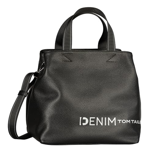 TOM TAILOR Denim Marlow Damen Shopper Umhängetasche Reißverschluss Klein Schwarz TOM TAILOR Denim Marlow Damen Shopper Umhängetasche Reißverschluss Klein Schwarz von TOM TAILOR