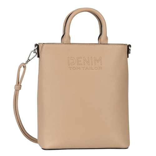 TOM TAILOR Denim bags Heidy Damen Shopper Umhängetasche Reißverschluss Klein Braun von TOM TAILOR