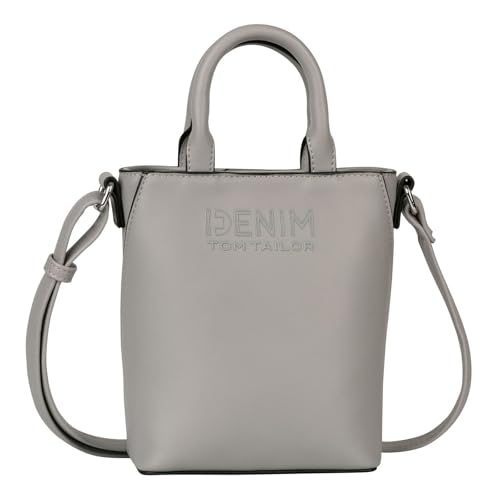 TOM TAILOR Denim Heidy Damen Shopper Umhängetasche Reißverschluss Klein Grau TOM TAILOR Denim Heidy Damen Shopper Umhängetasche Reißverschluss Klein Grau von TOM TAILOR