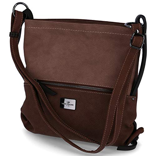 TOM TAILOR Elin Damen Umhängetasche Crossbody Bag Mittelgroß Braun von TOM TAILOR