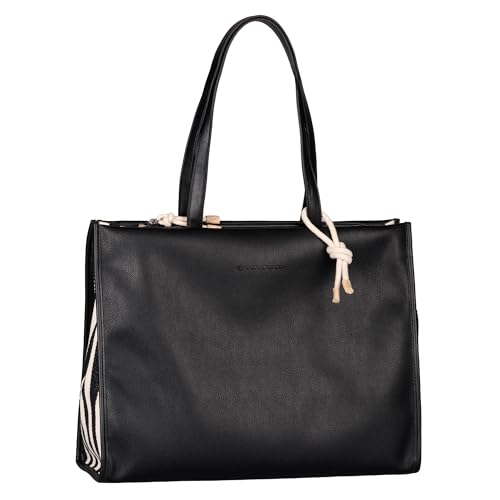 TOM TAILOR Kama Damen Shopper Umhängetasche Reißverschluss Groß Schwarz TOM TAILOR Kama Damen Shopper Umhängetasche Reißverschluss Groß Schwarz von TOM TAILOR