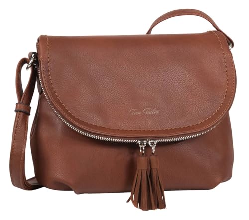 TOM TAILOR Lari Damen Umhängetasche Crossbody Bag Mittelgroß Cognac Braun TOM TAILOR Lari Damen Umhängetasche Crossbody Bag Mittelgroß Cognac Braun von TOM TAILOR