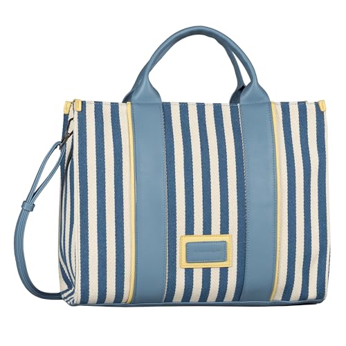 TOM TAILOR Malie Damen Shopper Umhängetasche Reißverschluss Groß Blau TOM TAILOR Malie Damen Shopper Umhängetasche Reißverschluss Groß Blau von TOM TAILOR