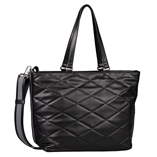 TOM TAILOR Mica Damen Shopper Umhängetasche Reißverschluss Groß Schwarz von TOM TAILOR