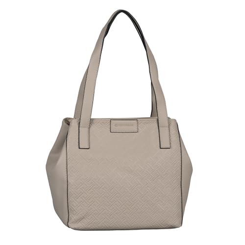 TOM TAILOR Mirenda Damen Shopper Umhängetasche Reißverschluss Groß Beige von TOM TAILOR