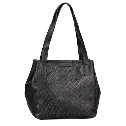 TOM TAILOR Mirenda Damen Shopper Umhängetasche Reißverschluss Groß Schwarz von TOM TAILOR