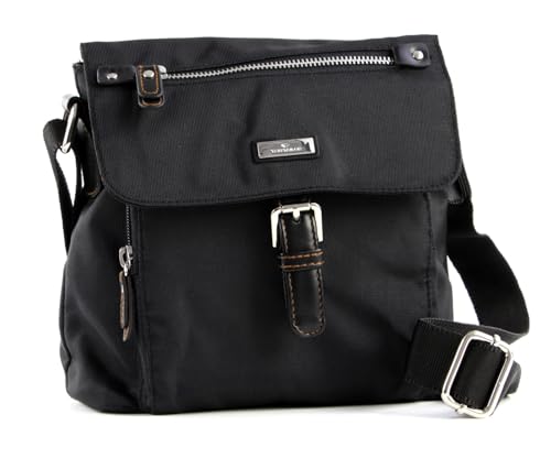 TOM TAILOR Rina Damen Umhängetasche Umschlagtasche Klein Schwarz von TOM TAILOR