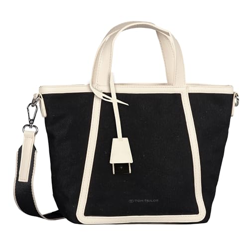 TOM TAILOR Suzi Damen Shopper Umhängetasche Reißverschluss Klein Schwarz TOM TAILOR Suzi Damen Shopper Umhängetasche Reißverschluss Klein Schwarz von TOM TAILOR