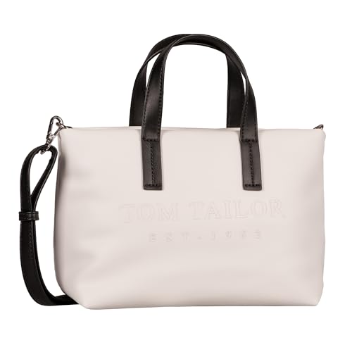 TOM TAILOR Thessa Damen Shopper Umhängetasche Reißverschluss Klein Weiß TOM TAILOR Thessa Damen Shopper Umhängetasche Reißverschluss Klein Weiß von TOM TAILOR
