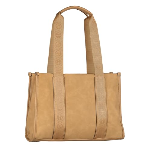 TOM TAILOR Yara Damen Shopper Umhängetasche Reißverschluss Groß Braun TOM TAILOR Yara Damen Shopper Umhängetasche Reißverschluss Groß Braun von TOM TAILOR