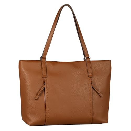 TOM TAILOR Beca Damen Shopper Umhängetasche Reißverschluss Groß Cognac Braun TOM TAILOR Beca Damen Shopper Umhängetasche Reißverschluss Groß Cognac Braun von TOM TAILOR