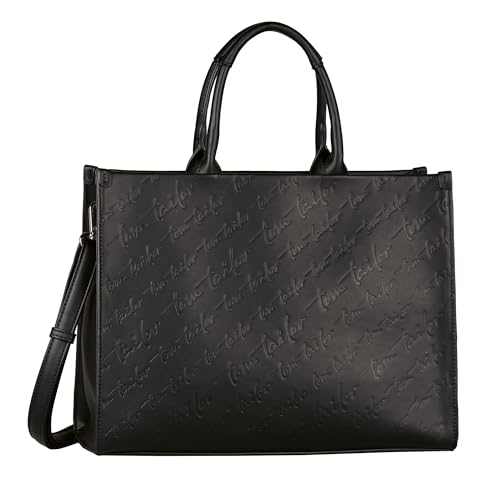 TOM TAILOR bags Denice Damen Shopper Umhängetasche Reißverschluss Klein Schwarz von TOM TAILOR