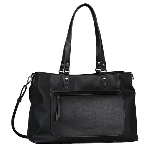 TOM TAILOR Larea Damen Shopper Umhängetasche Reißverschluss Groß Schwarz TOM TAILOR Larea Damen Shopper Umhängetasche Reißverschluss Groß Schwarz von TOM TAILOR