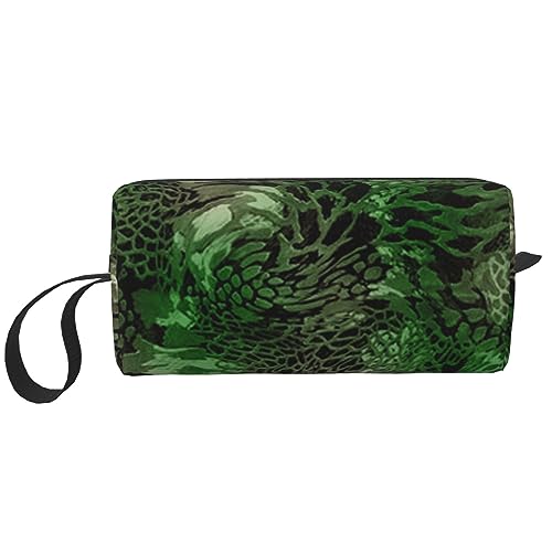 Make-up-Tasche Für Frauen Grüne Schlange Gedruckt Große Kapazität Kosmetiktaschen Tragbare Kulturbeutel Reise Lagerung, Grün / Schlangenhaut, Einheitsgröße Make-up-Tasche Für Frauen Grüne Schlange Gedruckt Große Kapazität Kosmetiktaschen Tragbare Kulturbeutel Reise Lagerung, Grün / Schlangenhaut, Einheitsgröße von TOMPPY