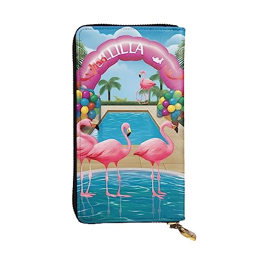 TOMPPY Flamingo und Schwimmbad, bedruckt, lange Geldbörse, mit Reißverschluss, Geldbörse, Kartenhalter, Organizer, Schwarz , Einheitsgröße TOMPPY Flamingo und Schwimmbad, bedruckt, lange Geldbörse, mit Reißverschluss, Geldbörse, Kartenhalter, Organizer, Schwarz , Einheitsgröße von TOMPPY