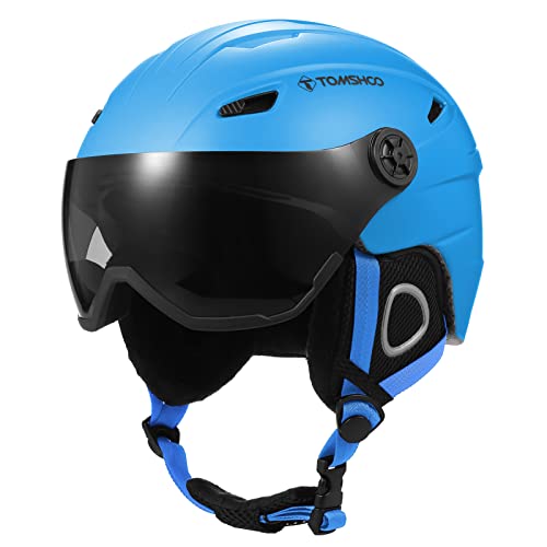 TOMSHOO Skihelm, Snowboardhelm mit Herausnehmbarer Schutzbrille und Ohrpolstern von TOMSHOO