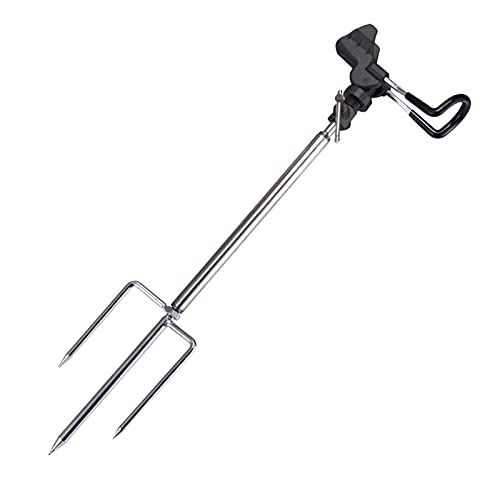 TOMYEUS Ruten Halter Neue All-Metal Fishing Turret-Halterung, Handpol, Meerestange, Zweizweck-Universal Langstange Angelrute, Getriebe- / Schraubentyp Stellfischrutenhalter (Size : B) von TOMYEUS