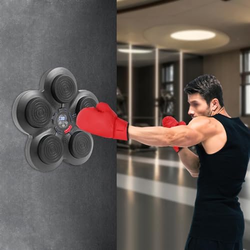 TONFEION Boxmaschine mit Musik, Music Boxing Machine Bluetooth Intelligente Boxautomat, Stanzkissen für Musikboxausrüstung mit LED-Licht und Boxhandschuhen Für Erwachsene und Kinder Exercise TONFEION Boxmaschine mit Musik, Music Boxing Machine Bluetooth Intelligente Boxautomat, Stanzkissen für Musikboxausrüstung mit LED-Licht und Boxhandschuhen Für Erwachsene und Kinder Exercise von TONFEION
